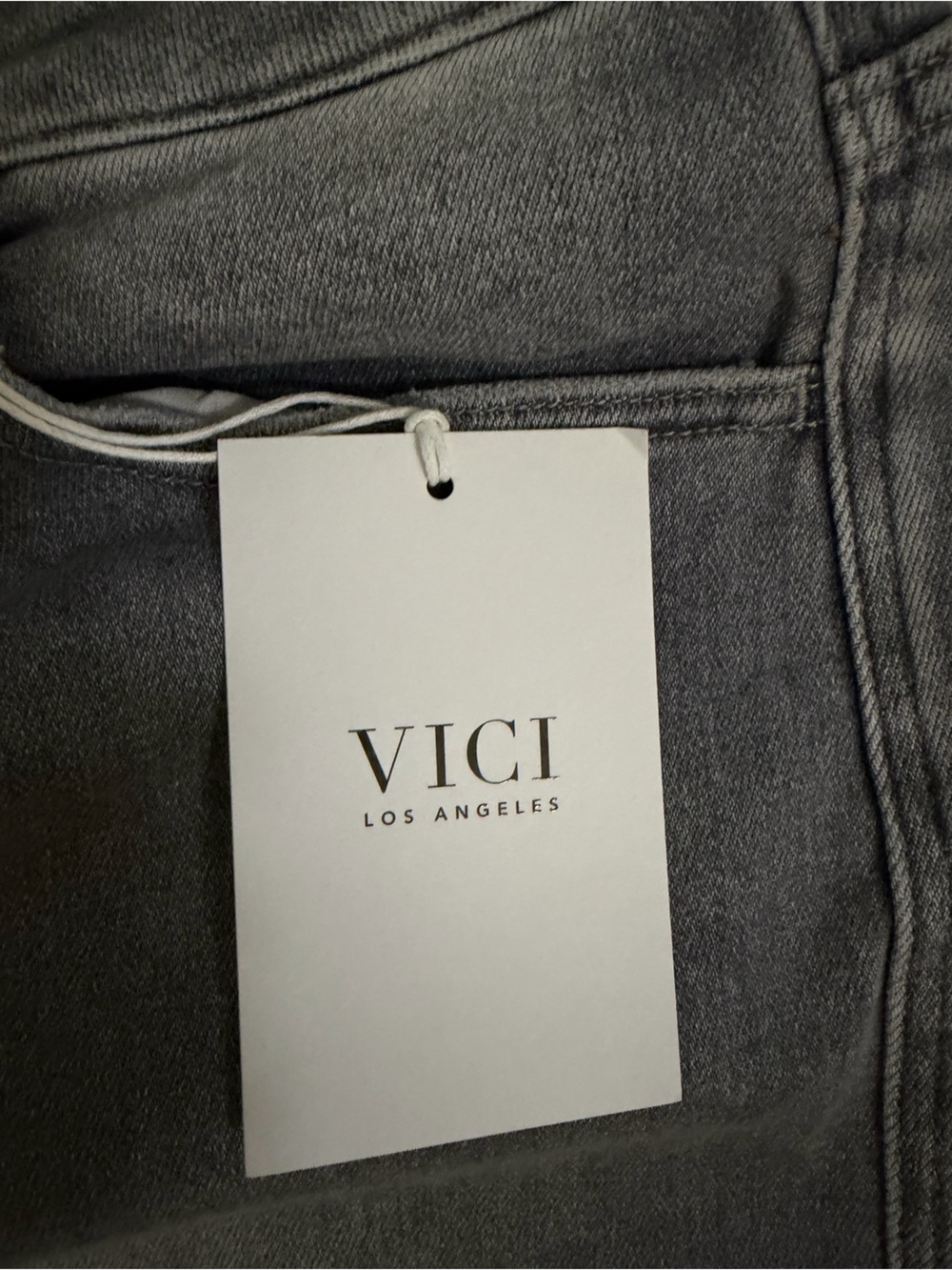 VICI Washed Gray High-Rise Jeans with Cuff - Picture 4 of 8